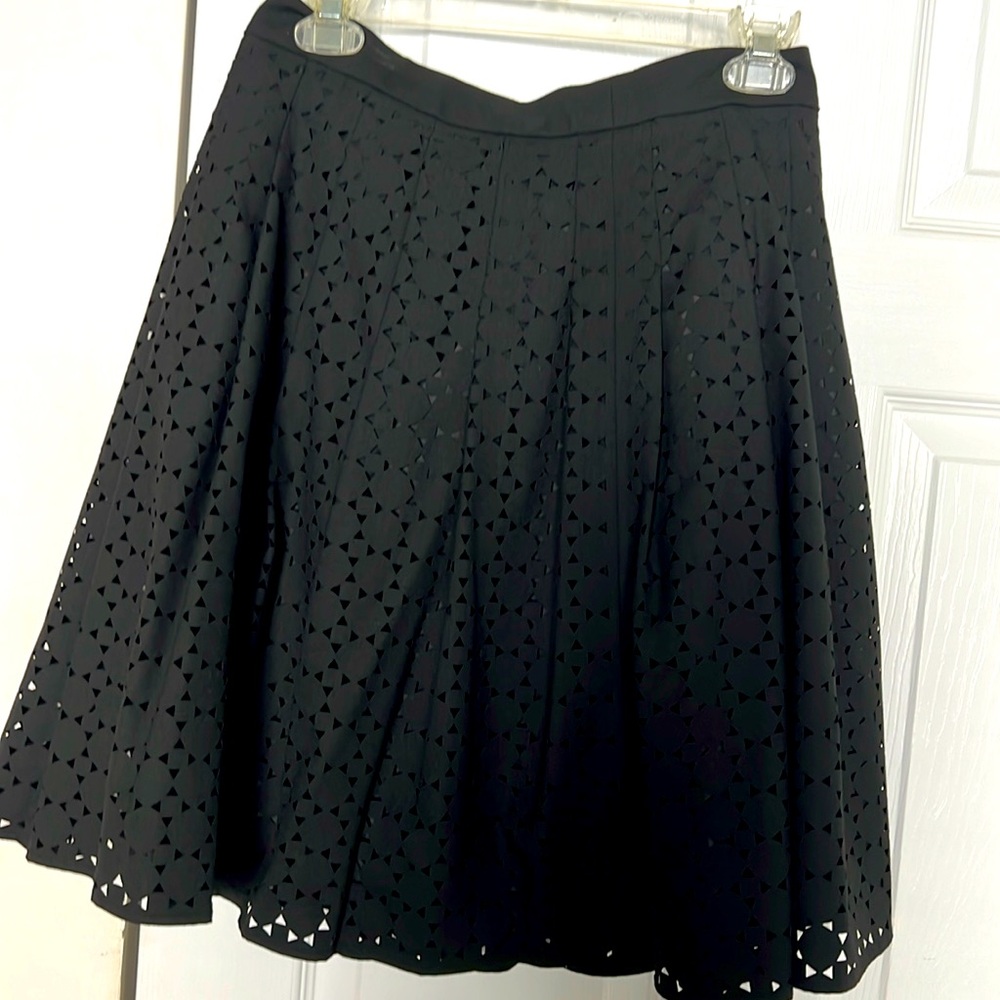 Women black skirt with design